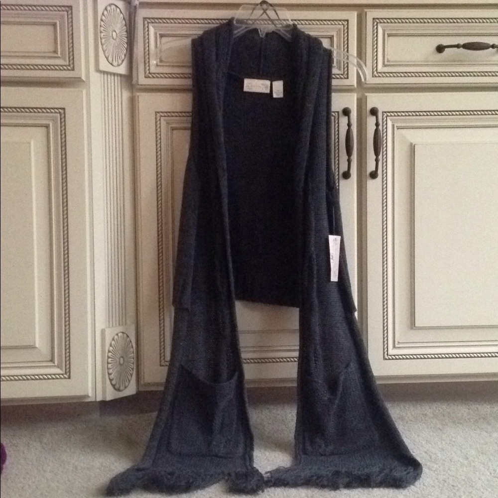 COPY - Built in scarf sweater vest with pockets